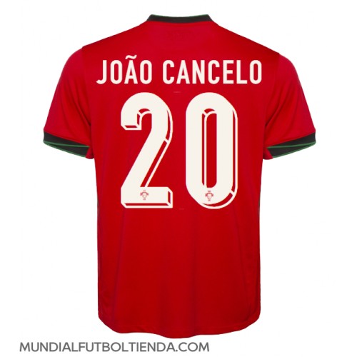 Camiseta Portugal Joao Cancelo #20 Primera Equipación Replica Eurocopa 2024 mangas cortas